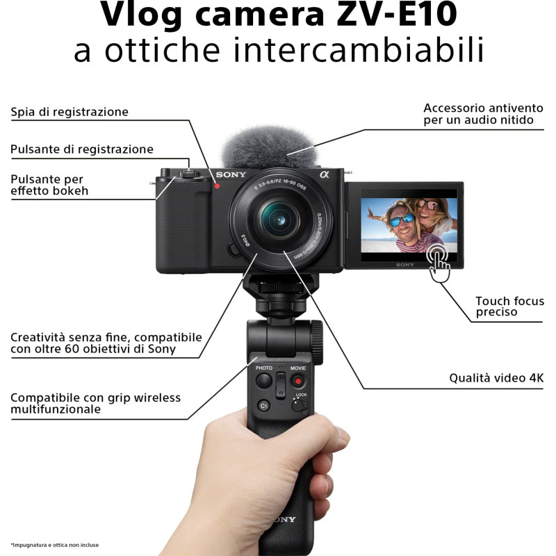 SONY ZVE10 242MP  SELP1650 VARIANGLE SCREEN FOR VLOGGING 4K